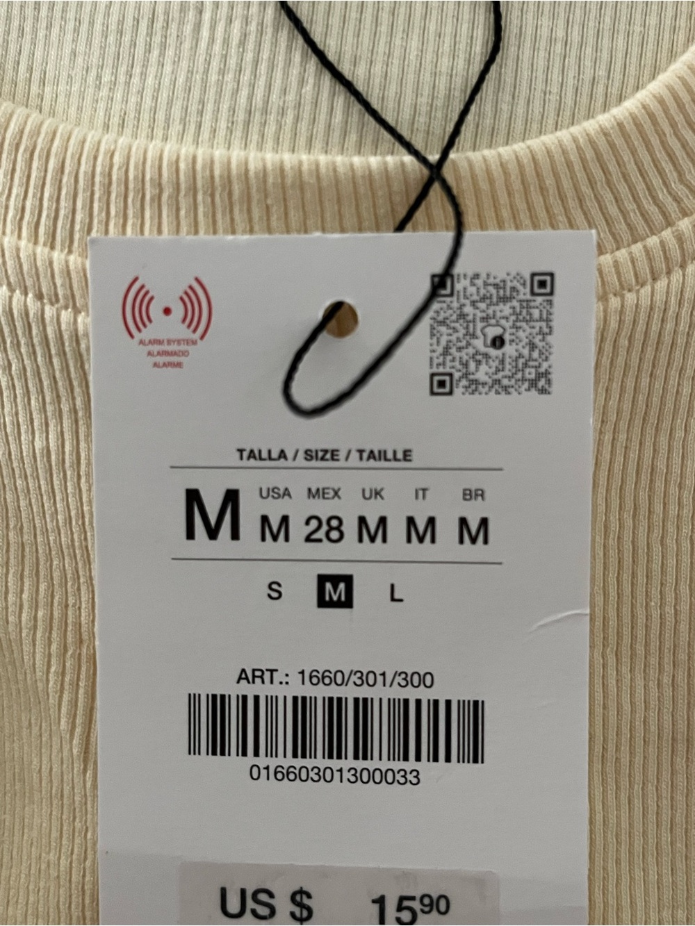 Zara Cream Ruffle Sleeve Ribbed Knit Top - Unbranded - Picture 5 of 6